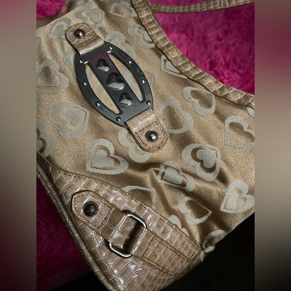 Y2K Tan Heart Purse